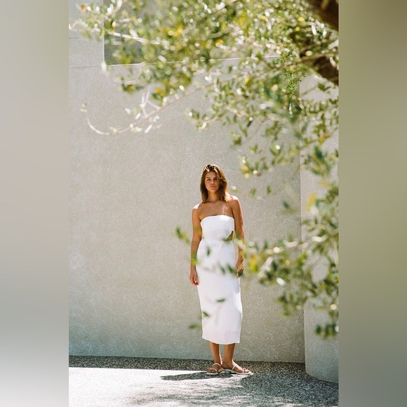 Sabo Penelope‎ Scarf Top Women's Size Medium White Pleated Fabric Strapless NWT - Picture 6 of 14